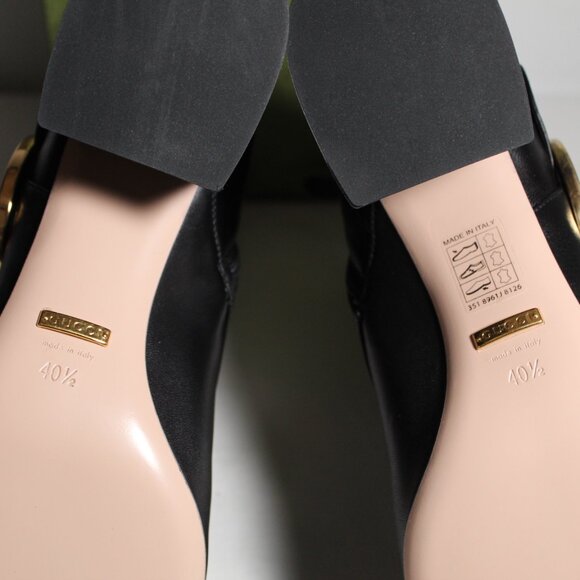 NWB Gucci Black Blondie Chuck Heel Side Zip Boots Booties 700016 - Picture 5 of 9